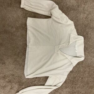 Altar'd State Cream Waffle-Knit Pullover